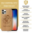 thumbnail image 7 of Case Yard Wooden Case Outside Soft TPU Silicone, Slim Fit Shockproof Wood Protective Phone Cover for Girls Boys Men and Women, Supports Wireless Charging Sagittarius Sign Design case for iPhone-11-Pro, 7 of 7