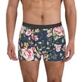 thumbnail image 1 of Balery Vintage Floral Calzoncillos bóxer para hombre, ropa interior de algodón suave y transpirable con cinturilla de nailon-X-Large, 1 of 5