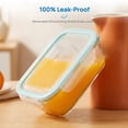 thumbnail image 4 of Sindcom 7 Pack Glass Food Storage Containers, Meal Prep, Airtight Bento Boxes with Leak Proof Locking Lids, 4 of 9