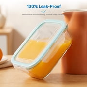 Sindcom 7 Pack Glass Food Storage Containers, Meal Prep, Airtight Bento Boxes with Leak Proof Locking Lids