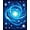Blue, Pattern 4, variant on Flatwoven High Traffic Area Rug, Celestial with Night Sky Embroidered Luminescent, Non Slip, Stain Resistant, Washable Area Rugs for Living Room, Bedroom(Blue, 2X3)
