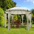 thumbnail image 1 of vidaXL Pavillon Rond avec Rideaux 3,5 x 2,7 m, 1 of 4