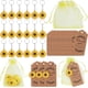 thumbnail image 1 of Juego de 90 llaveros de girasol, llaveros de girasol, llaveros de flores, recuerdos de fiesta con etiquetas de agradecimiento, bolsas de organza, recuerdos de boda., 1 of 5