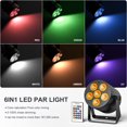 thumbnail image 3 of LED Stage Lights,Rechargeable RGBWA+UV DJ Par Lights, 6x10W UpLights W/ DMX/Remote Control for Parties Wedding Events Concert,6Pcs, 3 of 7