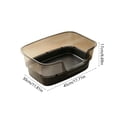 thumbnail image 4 of HWRETIE Semi Enclosed High Sided Cat Litter Box Splash Proof Open Top Design Spacious Cat Toilet for Cats Under 10 Pounds Easy Clean Indoor Litter Tray, 4 of 6