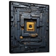 thumbnail image 2 of Designart "Ancient Maya Stone Labyrinth Wonders I" Landscapes Framed Wall Art - Traditional Grey Stone Geode Bedroom Framed Canvas Wall Art, 2 of 6