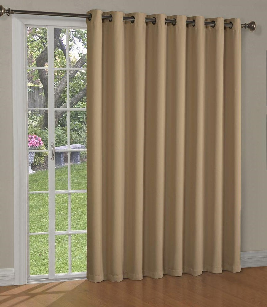Sliding Panel Blinds Door Window Curtain Shade Patio Drape Room Beige Thermal 