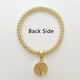 thumbnail image 2 of Invierno patinando Sport Negro silueta Pulsera de cadena de Joyas oro colgante redondo Unbranded M, 2 of 3