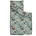 thumbnail image 2 of Rooster and Floral Blue Pattern Teens Toddler Nap Mat with Pillow, Sleeping Mat Bag for Preschool Daycare 51"x22", 2 of 6