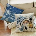 thumbnail image 5 of Hello Winter Blue Gnome Decorative Throw Pillow Covers 18x18 Set of 4, Let It Snow Snowflakes Hot Cocoa Lamp Porch Outdoor Home Decor, Get Cozy Christmas Decorations Sofa Couch Cushion Case, 5 of 6