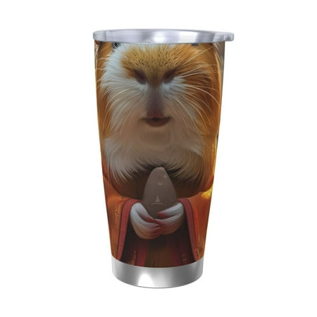 

Ocsxa Valley Meditating Guinea Pig Pattern 20oz Travel Coffee Mug with Flip Lid Stainless Steel Insulated Insulated Coffee Mug Thermal Cup with Splash Proof Sliding Lid-Without Straw
