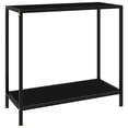 thumbnail image 1 of vidaXL Console Table Black 80x35x75 cm Tempered Glass, 1 of 4