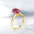 thumbnail image 4 of Gem Stone King 2.20 Ct Oval Pink Mystic Topaz 10K Yellow Gold Ring, 4 of 4