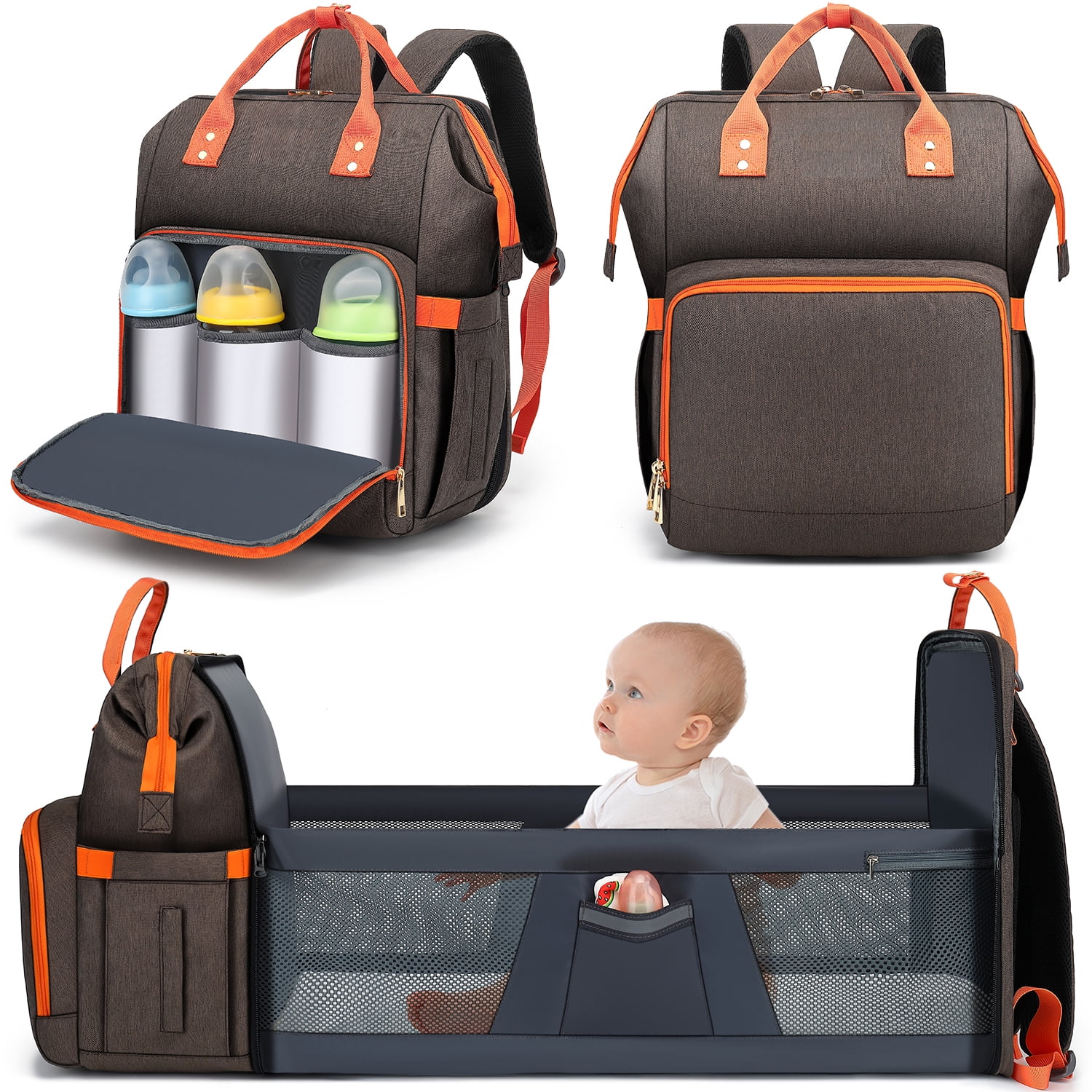 DEBUG Baby Diaper Bag with Changing Station, Baby Shower Gifts 30L