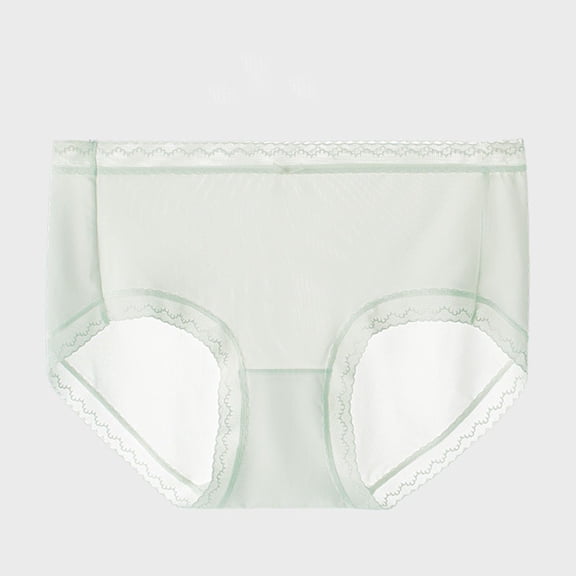 Seamless Cotton Underwears for Womens Medium-Waist Briefs Solid Color Women Underwear
