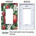 thumbnail image 3 of Yayeee Rocker Switch Wall Plate 1-Gang 4.6"x2.9" Home Decorative Outlet Cover, Red Apple Pattern, 3 of 6