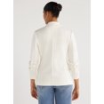 thumbnail image 3 of Scoop Women's and Women’s Plus Relaxed Ultimate ScubaKnit Blazer with Scrunch Sleeves, Sizes XS-4X, 3 of 5