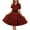 Red, variant on Women Notch Lapel Vintage V-Neck Swing Dress 50s 60s Button up 1950s Rockabilly Prom Midi Evening Solid Dress for Spring Fall (Black, M)