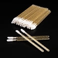 thumbnail image 1 of Nvzi 100 pinceles desechables de cristal para labios, pinceles para maquillaje, lápiz labial, brillo de labios, pinceles para sombras de ojos, herramienta aplicadora (rosa), 1 of 3