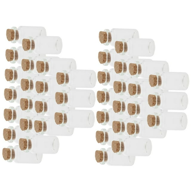 Botellas de Deseo Sunnimix Bote de Cristal 40pcs con Tapa para Collar DIY