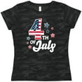 thumbnail image 3 of Inktastic 4th of July with Striped Stars Women's T-Shirt, 3 of 5