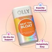 OLLY Beat The Bloat Capsule Supplement, Digestive Enzyme Support,* Dandelion, Ginger, 25 Ct