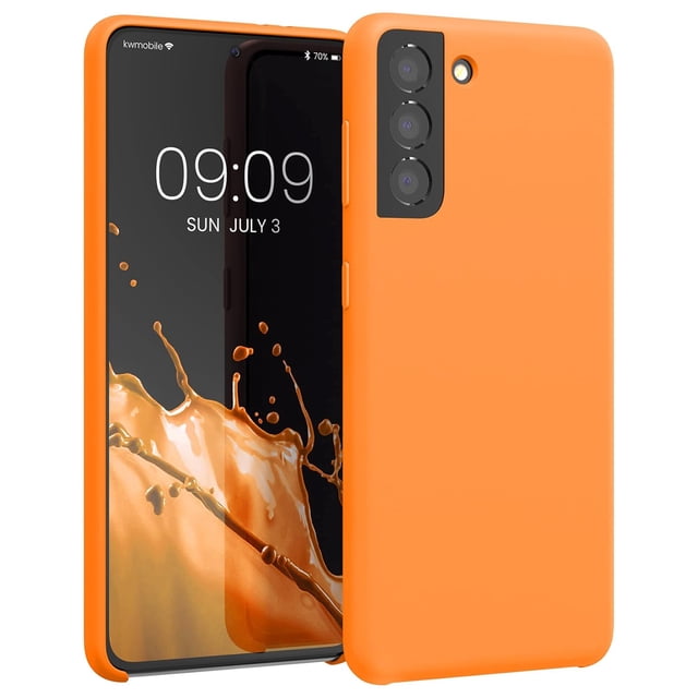 Samsung S26 Case Silicone Fitted Soft Shell Case with Magnet for Galaxy S26 Case - Orange