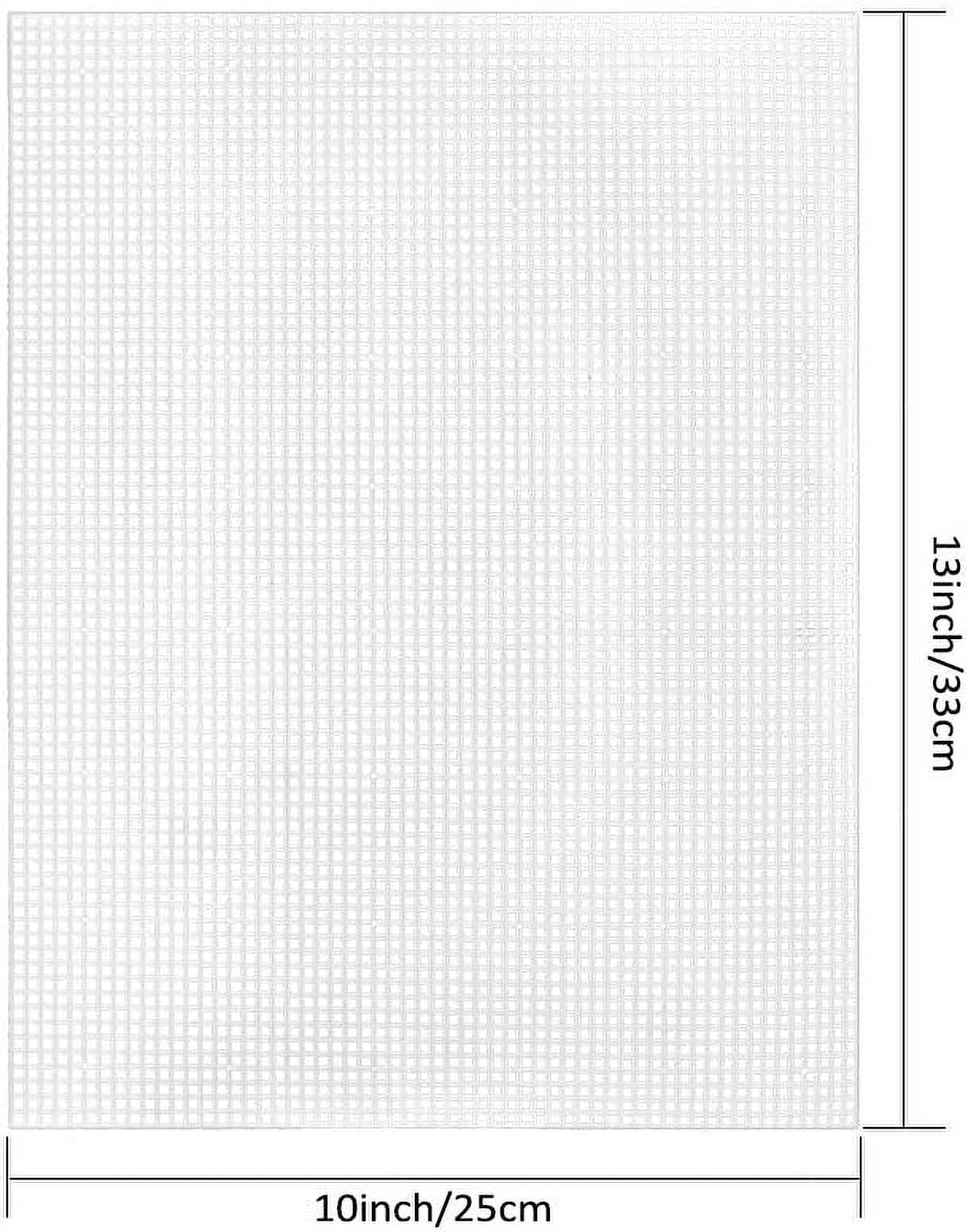 36-Piece Mesh Canvas Sheets Kit - 30 Shapes, 6 Rectangular Canvases & Embroidery Tools for Plastic Canvas Craft