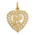 thumbnail image 4 of 14k Yellow Gold Heart Letter G Charm Pendant, 4 of 4