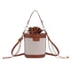 thumbnail image 3 of Bolso de hombro cilíndrico para mujer bolsa cruzada de cuero sintético Likrtyny con cordón informal para ir de compras o de viaje, 3 of 6