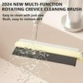 thumbnail image 3 of yeuweold Multifunction Rotating Crevice Cleaning Brush, Hard Bristle Crevice Cleaning Brushes with Scraper, Household Rotating Crevice Cleaning Tool, for Tight Spaces（Yellow）, 3 of 5