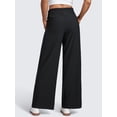 thumbnail image 4 of Women'S High Waist Comfortable Casual Sports Jogging Wide Leg Loose Pocket Pants Black XL, 4 of 7