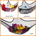 thumbnail image 4 of 1 PCS Stuffed Triangle Animal Hammock, Stuffed Toys Hammock Toy Storage Net Organizer for Stuffed Animals, Teddy Bears, Nursery Play（71In * 47In * 47In）, 4 of 7