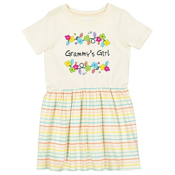 Inktastic Grammys Girl Bright Flowers Girls Toddler Dress