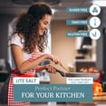thumbnail image 4 of Pacific Pelican 70% Less Sodium Iodized Dead Sea Lite Salt - Fine Grain | Unrefined Kosher, Natural Iodized, Low Sodium Salt for Cooking, Seasoning & Baking - Pack of 2, 4 of 5