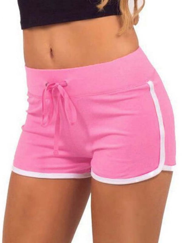 Women Casual Loose Drawstring Elastic Waist Summer Beach Yoga Shorts