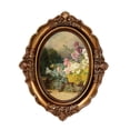 thumbnail image 2 of Vintage Photo Frame Art Gallery European Style Gift Resin Retro Oval Photo Frame Bronze 7inch, 2 of 8