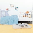 thumbnail image 2 of Ultra Soft Microfiber Down Alternative Toddler Comforter, Lightweight Machine Washable Crib Quilted Blanket, Aqua Blue, 43" x 60", 2 of 5