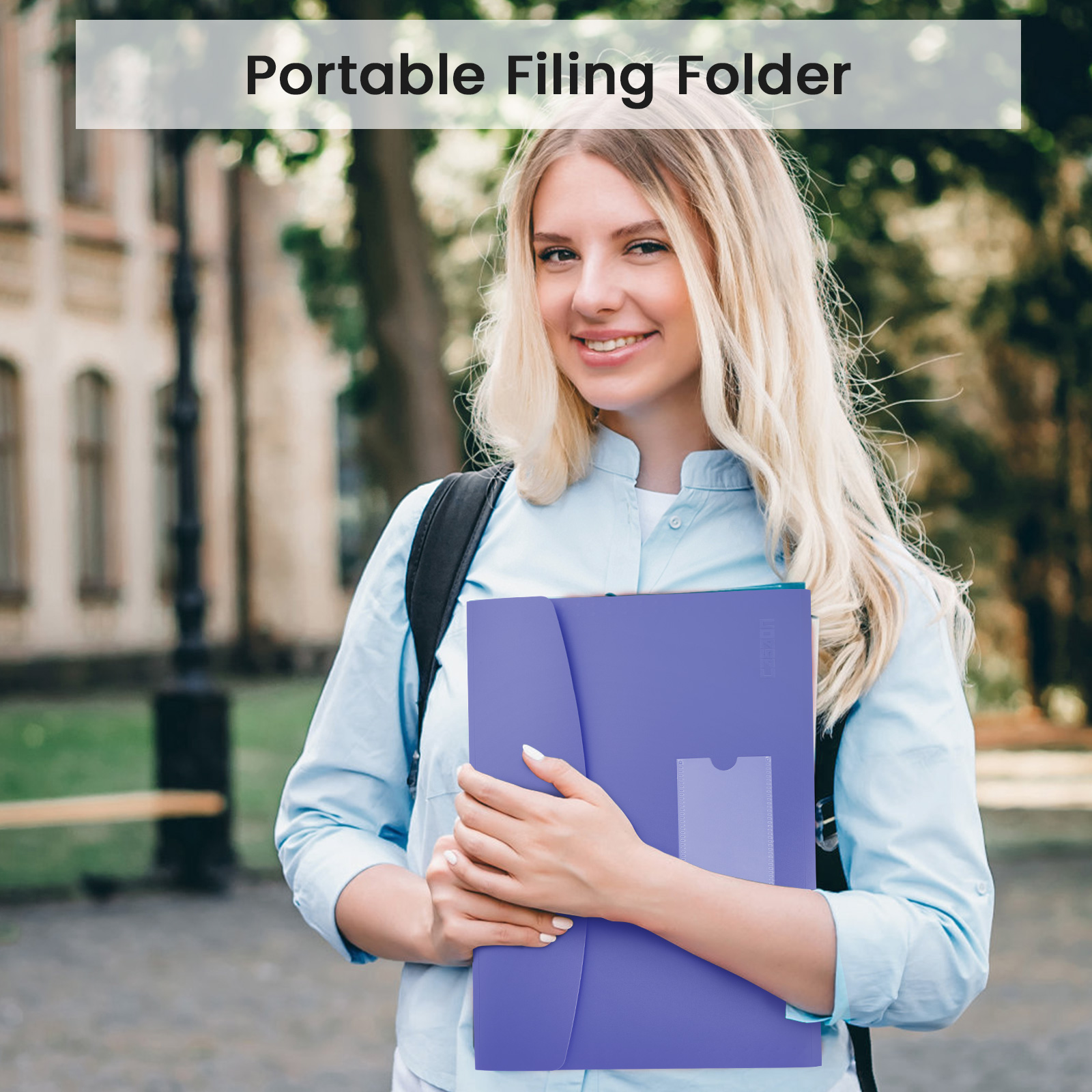 Accordion File Folder, 13-Pockets Expandable File Folder for A4 Letter Size Paper, 6 Pack