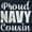 Navy, variant on Proud Navy Cousin Military Family Toddler Boy Girl T Shirt Infant Toddler Brisco Brands 12M
