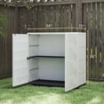 thumbnail image 5 of Decksplore 34”x15”x34” White Diamond-Shaped Outdoor Storage Cabinet – Slim Modern Shed for Balcony, Patio & Apartment Entrances – Space-Saving Design for Urban Homes, 5 of 10