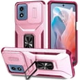 thumbnail image 1 of Funda para GANGXUN Motorola Moto G22 - Soporte metálico, Función magnética, Rosa, 1 of 5