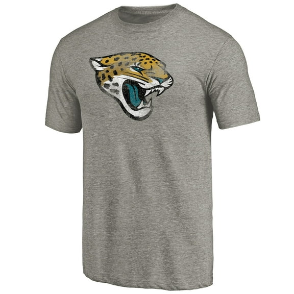 Men's Ash Jacksonville Jaguars Distressed Team T-Shirt