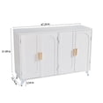 thumbnail image 3 of Hommoo Arch Texture Sideboard Buffet Cabinet with 4 Doors and Removable Shelves, Accent Cabinets Coffee Bar Cabinet, Modern Multifunctional Storage Cabinet for Home, Ivory White, 3 of 7