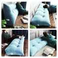 thumbnail image 3 of WOWMAX Large Reading Triangular Wedge Pillow Headboard Bolster Back Support Bedrest Pillow for Bed and Sofa Removable Cover Sky Blue Twin Size (39x8x20inch), 3 of 6