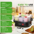thumbnail image 4 of NutriChef Temperature Control 9 Cups Greek Yogurt Maker, 45 Ounces, Black, 4 of 7