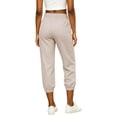 thumbnail image 4 of Linen Capri Pants for Women Elastic Waist Lightweight Capri Joggers Cropped Summer Casual Capris Pants Linen Slacks, S, 4 of 6