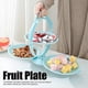 thumbnail image 2 of Multi-layer Foldable Fruit Plate, Folding Fruit Plate Snack Cake Dessert Display Stand Kitchen Supplies,blue, 2 of 5