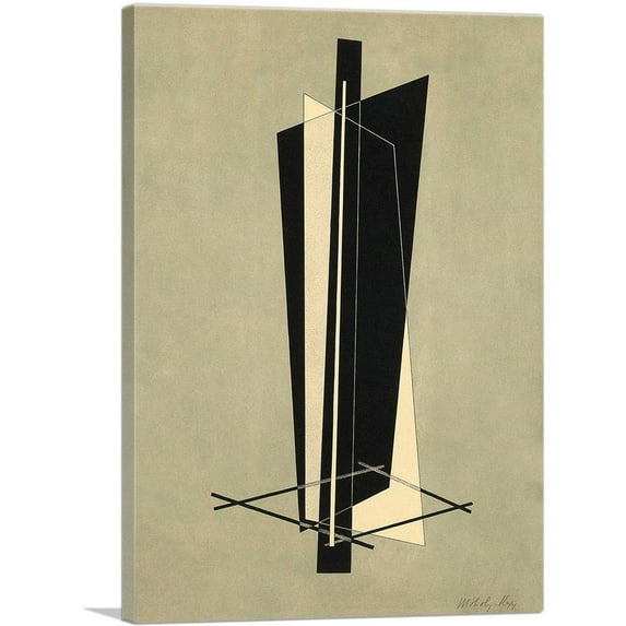 ARTCANVAS Kestnermappe Komposition Canvas Art Print by Laszlo Moholy-Nagy - Size: 26" x 18" (0.75" Deep)