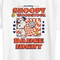 thumbnail image 3 of Peanuts - Snoopy And Woodstock Dance Night - Women's Short Sleeve Graphic T-Shirt, 3 of 6